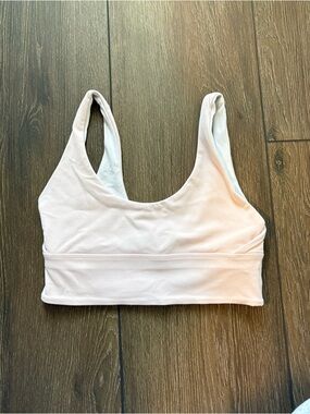 lululemon align reversible bra in strawberry milkshake/white, size 6!